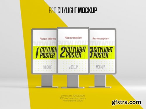 City light billboard mockups