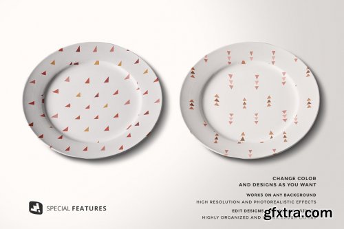 CreativeMarket - Porcelain Dinner Plate Mockup 5153371