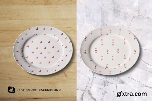 CreativeMarket - Porcelain Dinner Plate Mockup 5153371