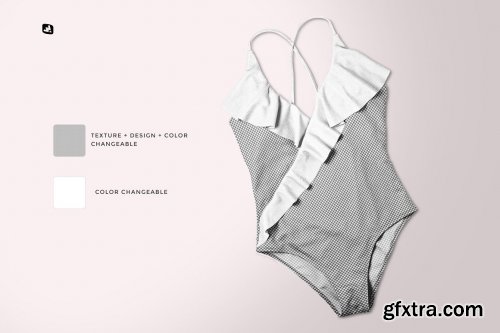 CreativeMarket - Women's Backless Bathing Suit Mockup 6624883