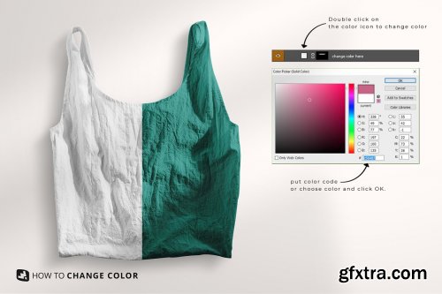 CreativeMarket - Zero Waste Linen Grocery Bag Mockup 6629119