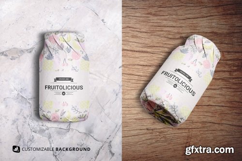 CreativeMarket - Recycled Paper Packaging Set Mockup 6526057