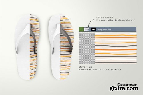 CreativeMarket - Rubber Flip Flop Sandals Mockup 6670930