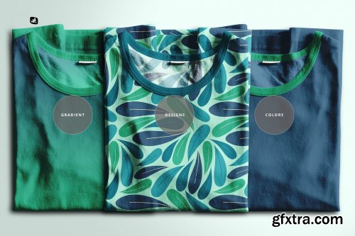 CreativeMarket - Folded Round Neck Tshirt Mockup 6683234