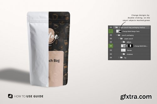 CreativeMarket - Paper Pouch Bag Packaging Mockup 6504939