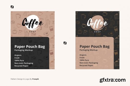 CreativeMarket - Paper Pouch Bag Packaging Mockup 6504939