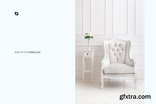 CreativeMarket - Luxurious Vintage Armchair Mockup 6537868