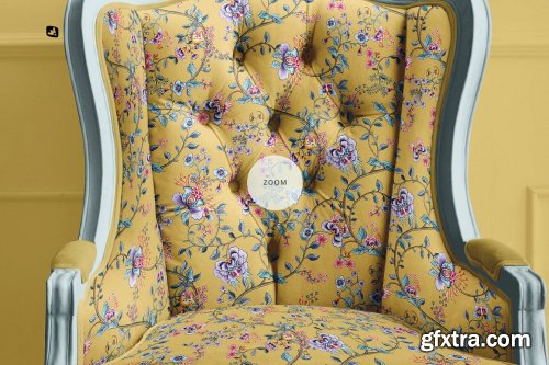 CreativeMarket - Luxurious Vintage Armchair Mockup 6537868