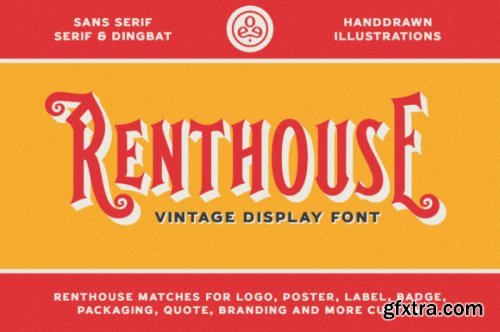 Renthouse - Vintage Display Font