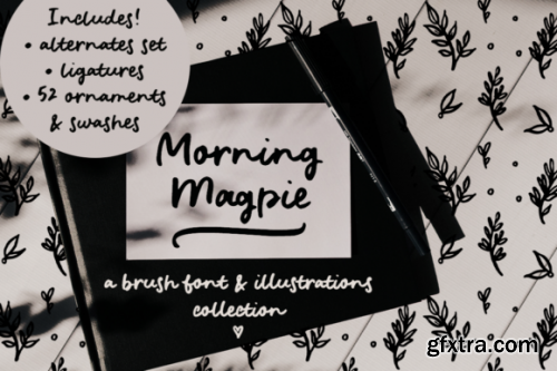 Morning Magpie brush font