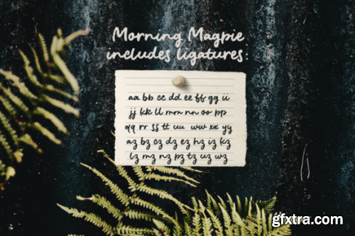 Morning Magpie brush font