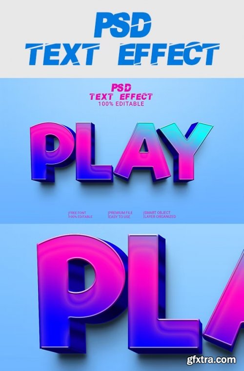 GraphicRiver - Play 3D Text Effect PSD File 37010960