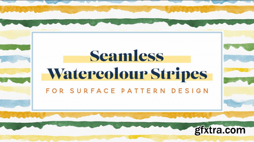  Surface Pattern Design: Seamless Watercolour Stripes