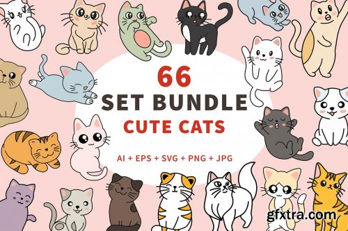 CreativeMarket - Cute Animal Cartoon for Kids Bundle 7191925