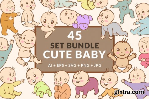 CreativeMarket - Cute Animal Cartoon for Kids Bundle 7191925