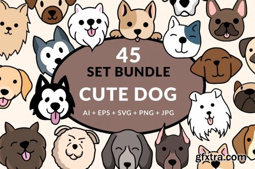 CreativeMarket - Cute Animal Cartoon for Kids Bundle 7191925