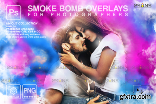 CreativeMarket - Gender reveal smoke overlay 6964928