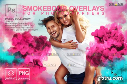 CreativeMarket - Gender reveal smoke overlay 6964865