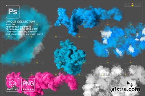 CreativeMarket - Gender reveal smoke overlay 6964865