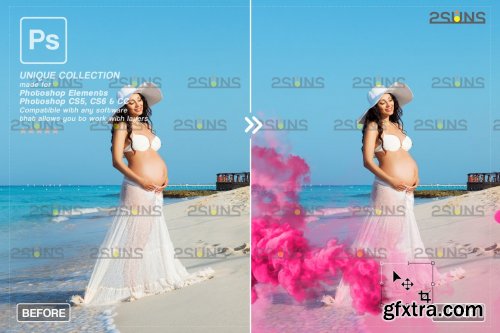 CreativeMarket - Gender reveal smoke overlay 6964865