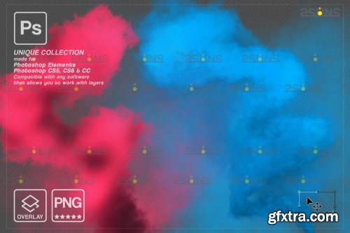 CreativeMarket - Gender reveal smoke overlay 6964894