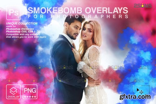 CreativeMarket - Gender reveal smoke overlay 6964894