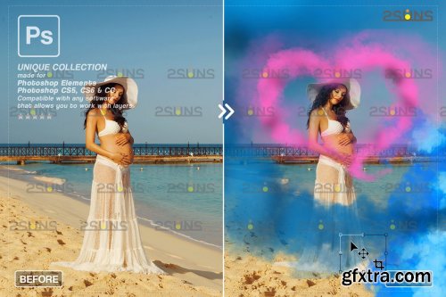 CreativeMarket - Gender reveal smoke overlay 6964894