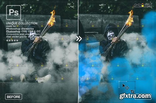 CreativeMarket - Gender reveal smoke overlay 6964894