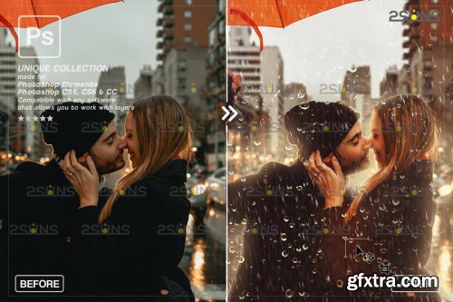 CreativeMarket - Rain Photoshop Overlays 6964341