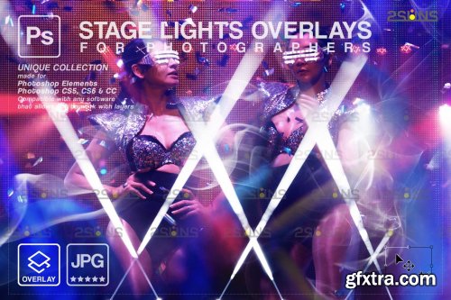 CreativeMarket - Stage lights overlays 6960897