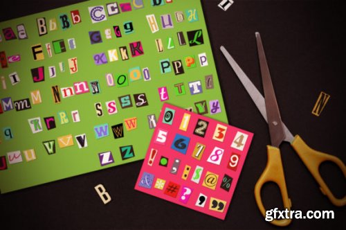 Ransom Letter Cutout Alphabet Set