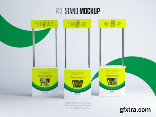 Promotion stands or information points mockup