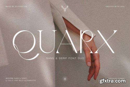 Quarx - Sans & Serif Modern Font Duo