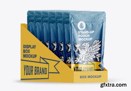 Standup pouch display mockup