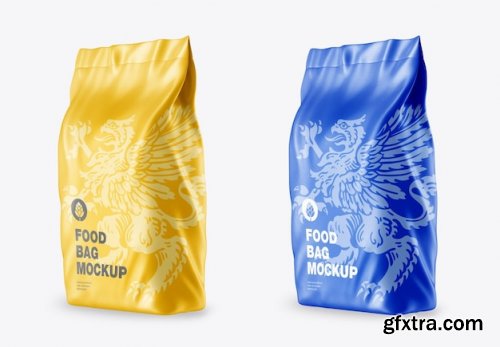 Plastic food bag mockup