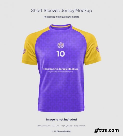 Men short sleeves jersey mockup