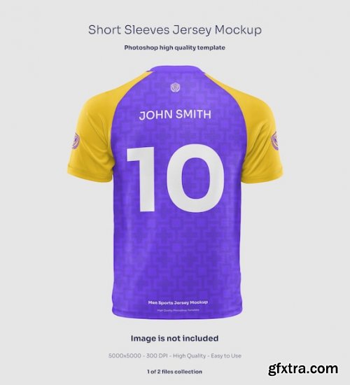 Men short sleeves jersey mockup