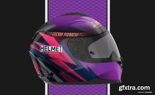 Motorcycle helmet psd mockup 