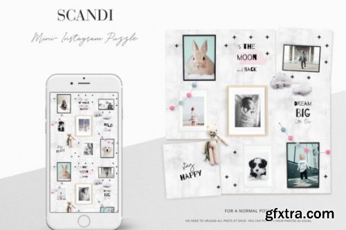 Scandi Mini Instagram Puzzle Template