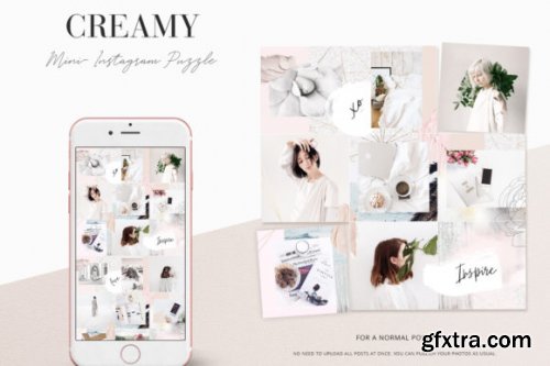 Creamy Mini Instagram Puzzle Template