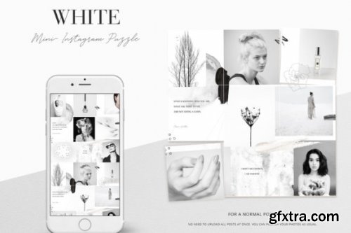 White Mini Instagram Puzzle Template