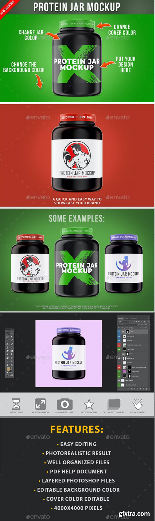 GraphicRiver - Protein Jar Mockup 31507409