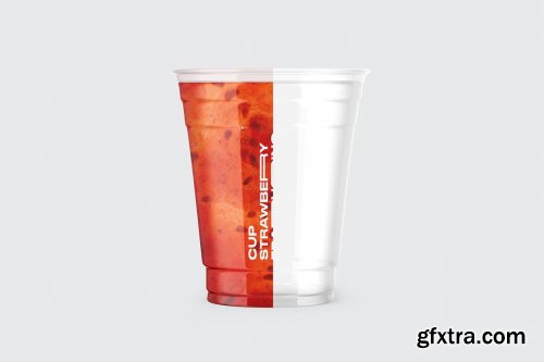 CreativeMarket - Cup With Strawberry Frappuccino 7131625