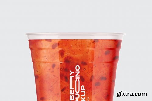 CreativeMarket - Cup With Strawberry Frappuccino 7131625