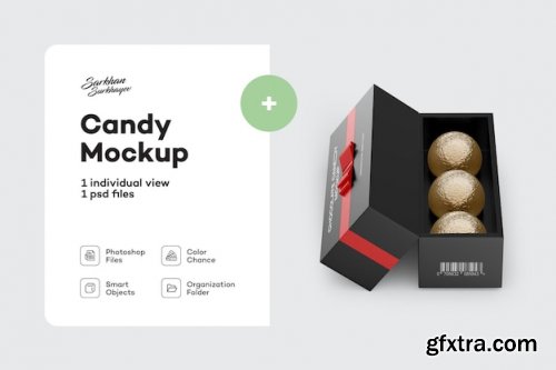 Box of chocolates mockup