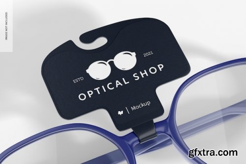 Eyeglasses with tag mockups