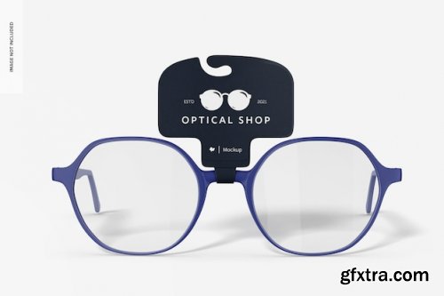 Eyeglasses with tag mockups