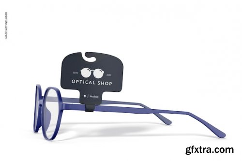 Eyeglasses with tag mockups