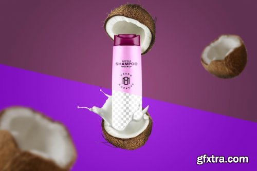 Shampoo bottle mockup 