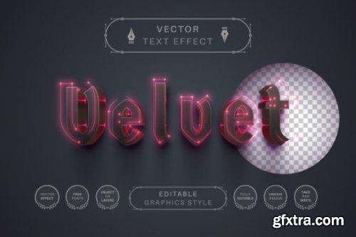  Velvet Editable Text Effect, Font Style